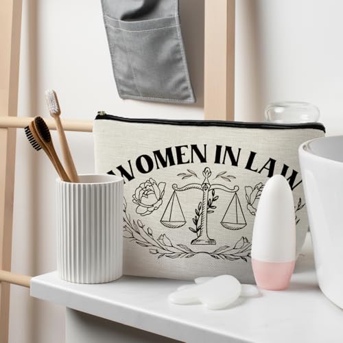 Women in Law Makeup Bag - Lawyer Gifts for Women, Law School Graduation Gift, Cosmetic Pouch