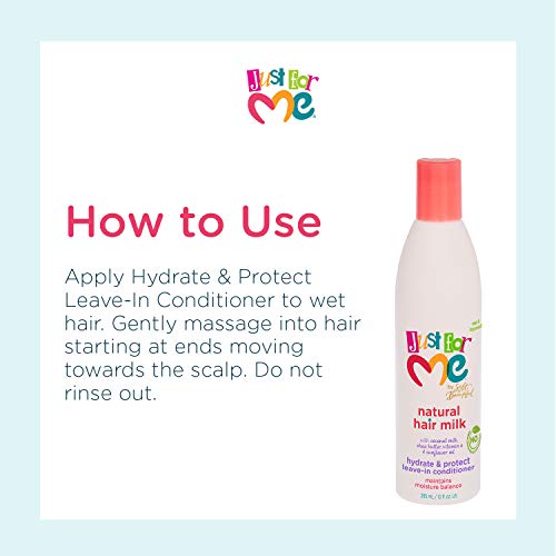 Just For Me Natural Hair Milk Leave-In Conditioner 10 Fl Oz (Pack of 3)