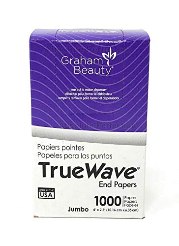 Graham Truewave Jumbo Perm End Papers - 1000 Pack, 4" x 2.5"
