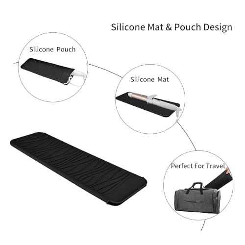 Heat Resistant Silicone Mat for Hair Tools - 450°F Anti-Slip
