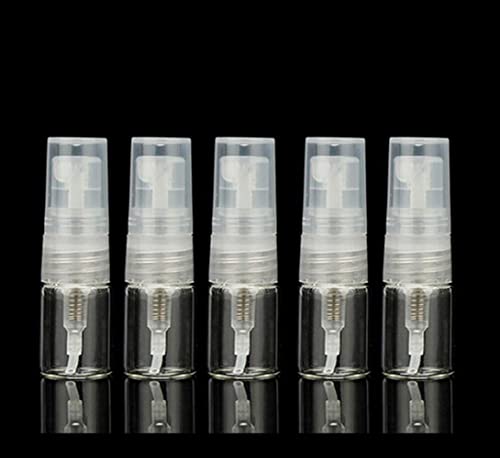 10 Pack Mini 2ml Clear Glass Perfume Atomizer Spray Bottles