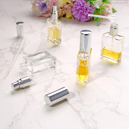 15ml Clear Glass Fine Mist Spray Bottles - 20 Pack with Accessories