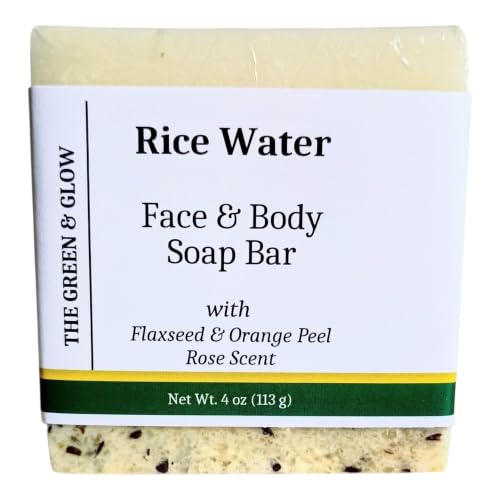 Rice Water & Flaxseed Face and Body Soap Bar with Orange Peel - 4 oz