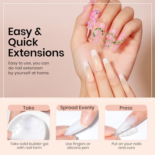 MIZHSE Milky White 100g 3D Nail Art Gel Kit - Large Capacity, Easy to Use