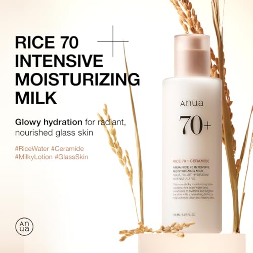 ANUA Rice 70 Intensive Moisturizing Milk - Hydrating Lotion 5.07 fl. oz