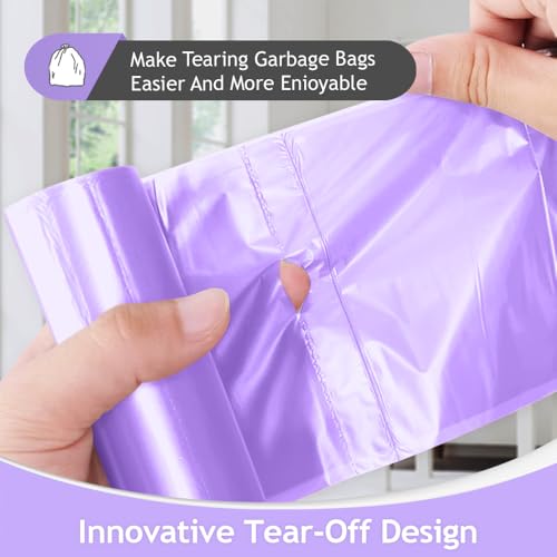Teivio 4 Gallon Colorful Clear Trash Bags - 300 Count