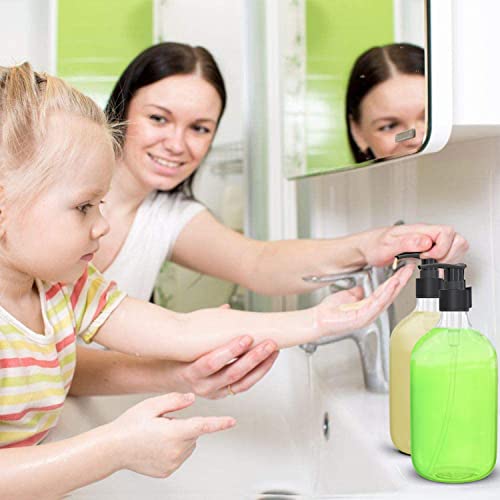 BallHull 10oz Clear Plastic Pump Bottles, Refillable Lotion Dispensers (6 Pack)