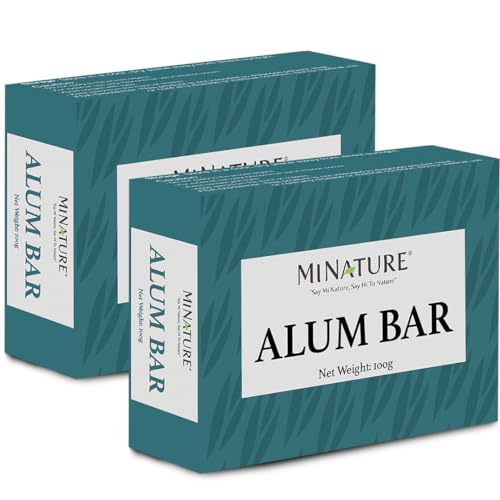 Mi Nature Potassium Alum Bar (2 Pack) - Natural Skin Astringent & Odor Control