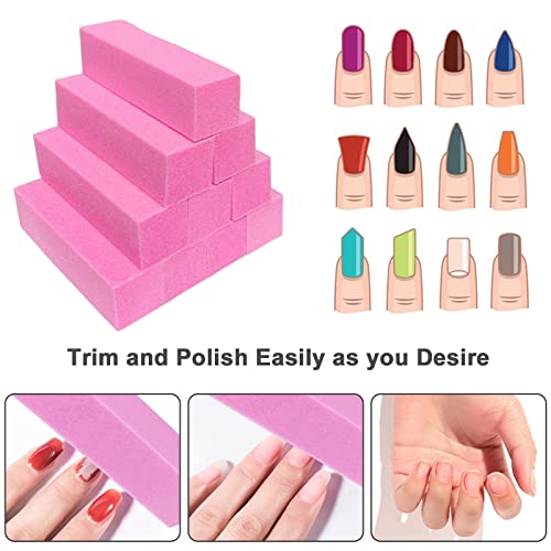 10 Pcs Medium Grit Nail Buffer Block Set for Acrylic & Natural Nails