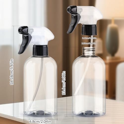 KREMORV 10oz Spray Bottles - 2 Pack, Adjustable Nozzle for Multi-Use