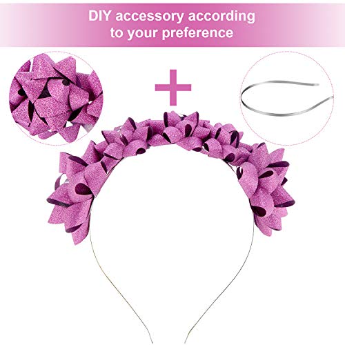 Willbond 24 Pcs Metal Headbands DIY Hair Accessories in Gold & Silver