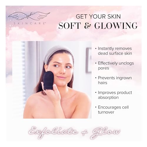Dual-Sided Exfoliating Facial Mitt for Gentle Cleansing