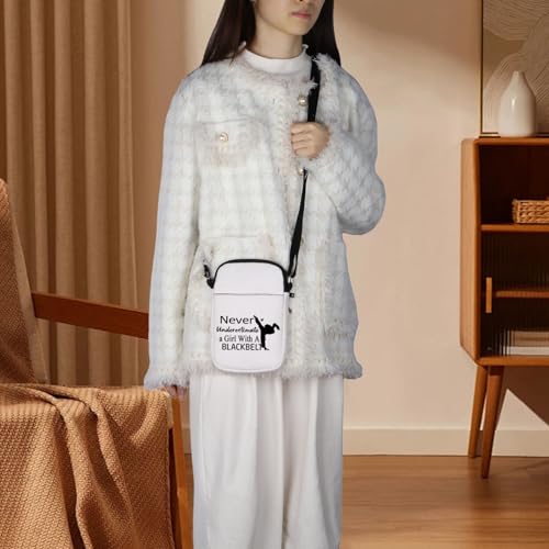 Black Belt Cosmetic Bag - Never Underestimate a Girl with A Black Belt
