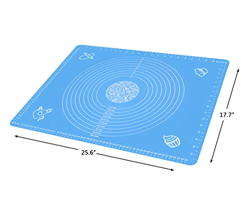 Non-Stick Silicone Baking Mat with Measurements - 25.6" x 17.7"
