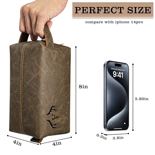 Personalized Engraved Initial Toiletry Bag for Travel - Size S