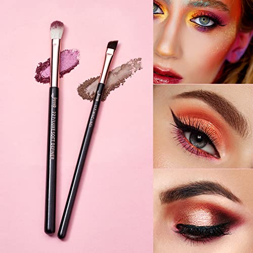 Jessup 15-Piece Professional Eye Makeup Brush Set - Soft Blending Brushes