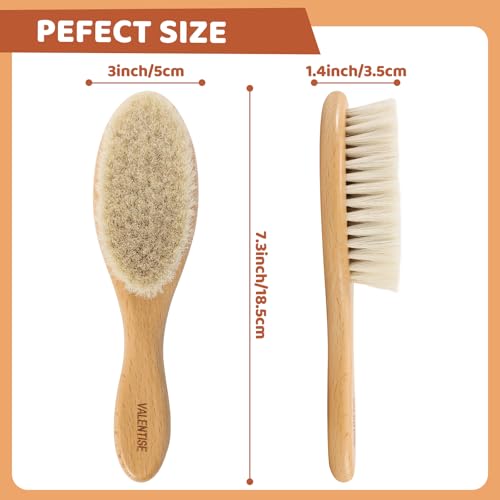 Natural Wooden Baby Hair Brush - Soft Bristle for Gentle Care