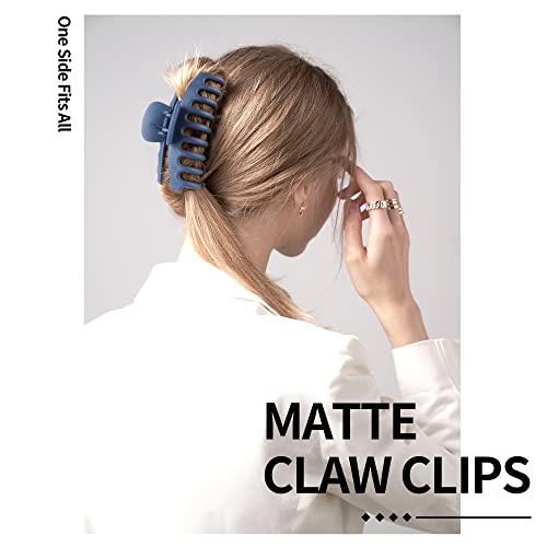 A-Colorful Large Hair Claw Clips for Thick Hair Matte Non-Slip 8PCS - Beauty.H.C