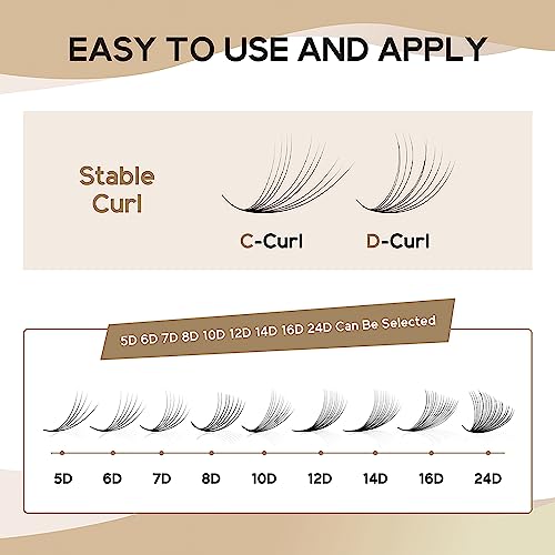 Kolybel 600 Premade Lash Fans 24D 0.03mm D Curl 8-15mm