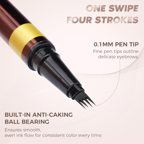 Eyebrow Pencil Set - 2PCS Waterproof Microblading Pens with Brushes
