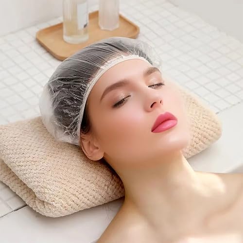 200 PCS Waterproof Disposable Shower Caps - Thickened Hair Protection