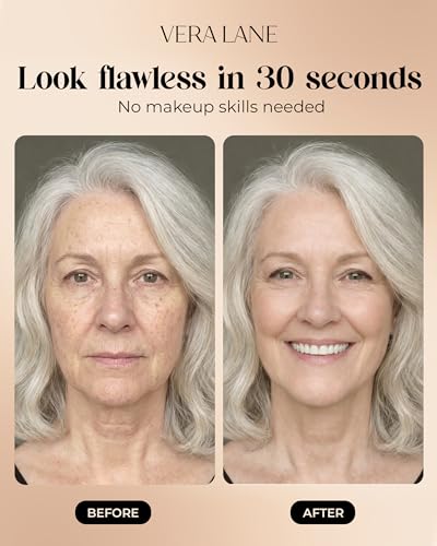 Vera Lane Color-Changing Foundation for Mature Skin, Lightweight Formula