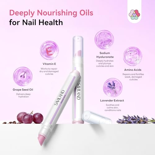 SAVILAND 2-in-1 Cuticle Remover Pen with Ceramic Tip - Hydrating Nail Care