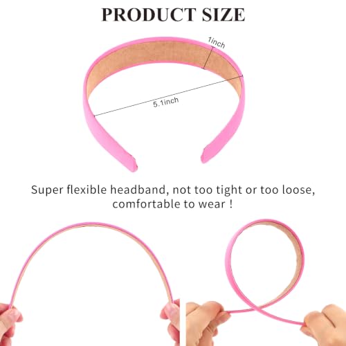 Wecoe Satin Headbands Set E - 16 Pack Hair Bands for Women & Girls