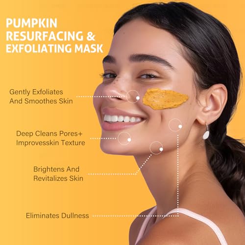RIHAKO Pumpkin Enzyme Exfoliating Face Mask for Brightening Skin