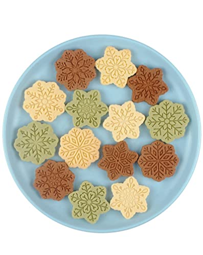 9-Pattern Snowflake Cookie Stamps Set - Food Grade Plastic Molds
