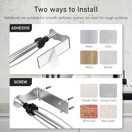 SetSail Adjustable Damping Paper Towel Holder - Wall Mount, Silver