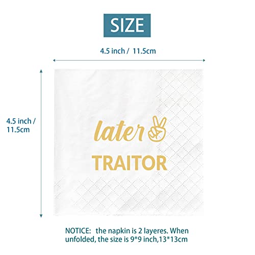 Going Away Party Cocktail Napkins - 50 Pack, 4.5" x 4.5"