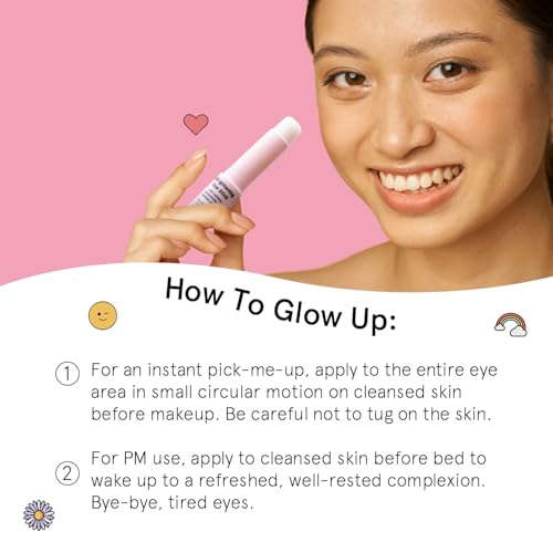 grace & stella Under Eye Brightener Balm Stick - Travel Essentials - Caffeine Eye Cream for Dark Circles, Puffiness, Wrinkles - Vegan Moisturizer Stick with Niacinamide, Hyaluronic Acid (0.13oz/3.5g)