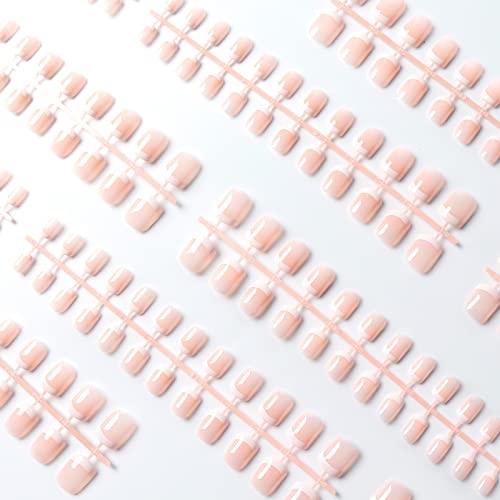 LIARTY Short French Tip Press-On Nails - Natural 480pcs Set