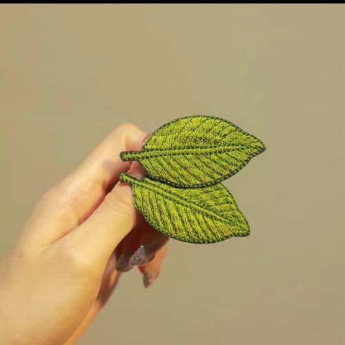 12pcs Vintage Leaf Hair Clips Set - Handmade Duckbill Hairpins (B)