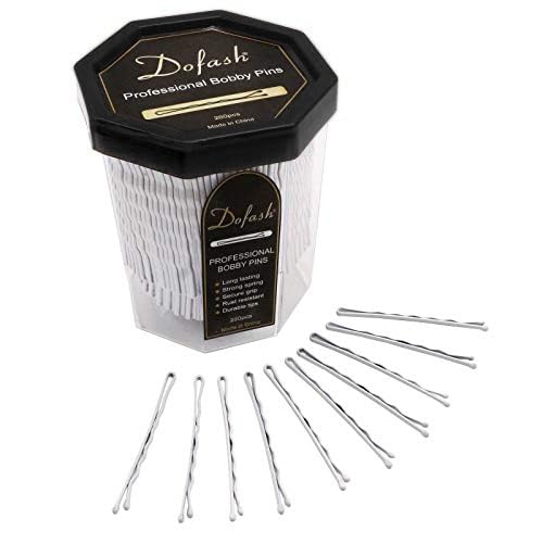 KWONG Dofash Silver 5cm Wave Hair Pins - Bulk 260 Pack for Thick & White Hair