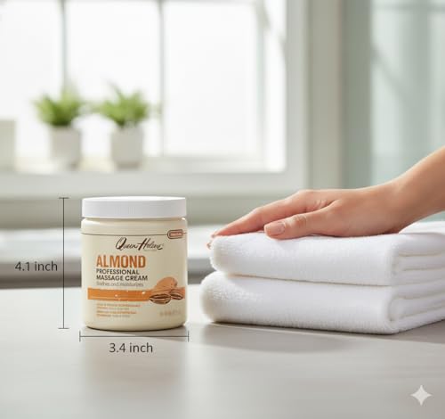 Queen Helene Almond Professional Massage Cream - 15 oz Hydrating Lotion for Smooth Skin