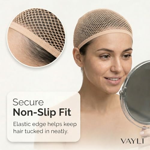VAYLI Wig Cap Set for Long Hair - 2 Large Breathable Mesh Caps
