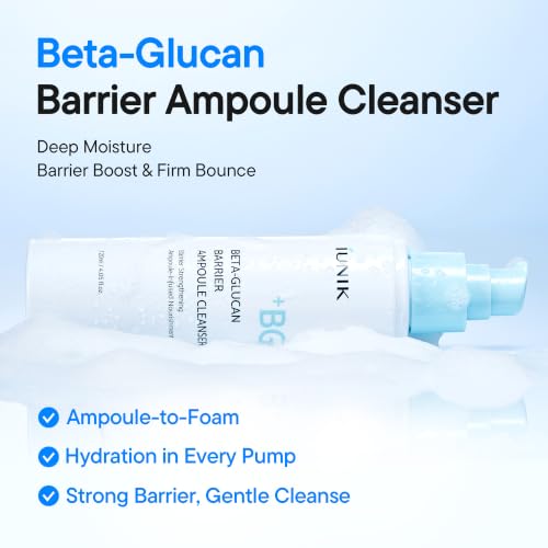 IUNIK Beta-Glucan Barrier Ampoule Cleanser 4.05 fl oz - Hydrating Face Wash