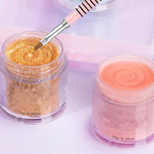 Prasacco Acrylic Nail Brush Set - 2 Professional Kolinsky Brushes