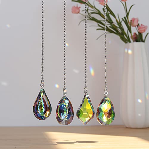 Crystal Pull Chain Extension for Ceiling Fans - 4 Pieces