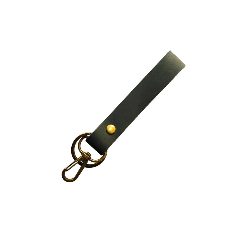 YYJRYE Genuine Leather Keychain, Key Chain with Belt Loop Clip for Keys (black)