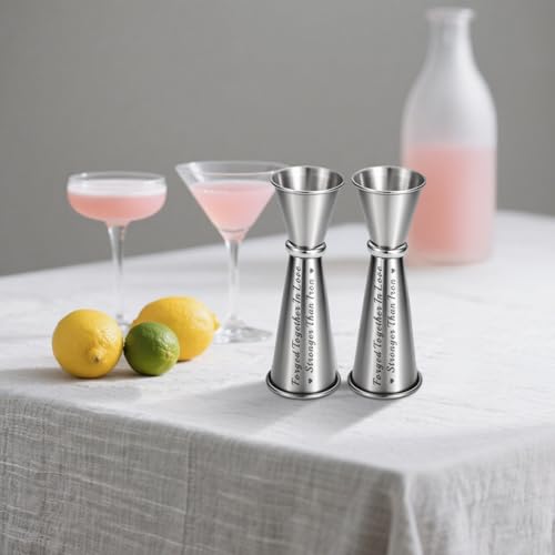 6th Anniversary Engraved Jigger | Iron Gifts for Him & Her