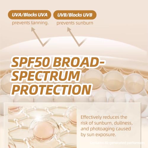 Clenome 4-in-1 Tinted Moisturizer SPF 50 | Ivory White - Lightweight Sunscreen with Dewy Finish