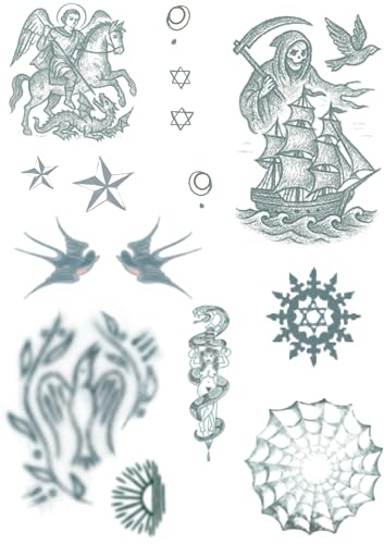 Realistic Russian Prison Temporary Tattoos – 2 A4 Sheets