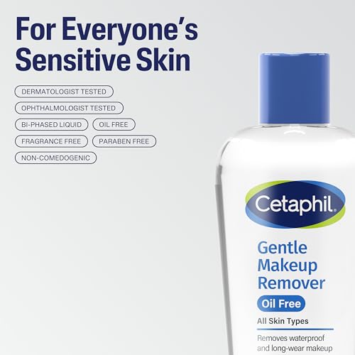 Cetaphil Gentle Oil-Free Makeup Remover for Sensitive Skin, 6 Fl Oz