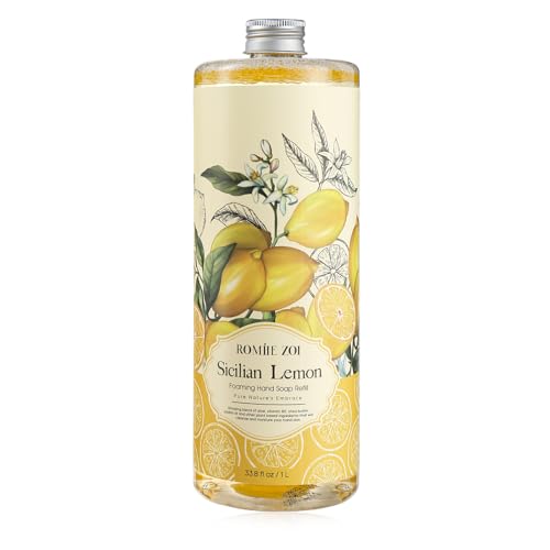 ROMIIE ZOI Foaming Hand Soap Refill, Sicilian Lemon, Moisturizing, 33.8 oz