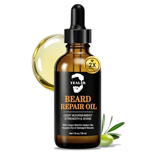 Repair Beard Oil for Men Unscented 1oz – Deep Nourishing, Non-Greasy