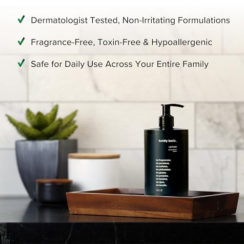 Boldly Basic Fragrance Free Lotion - Unscented Moisturizer 16 oz Pack of 1