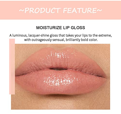 BANGFENG Set A 6-Pack Lip Oil & Gloss Kit - Hydrating, High Shine, Plumping Lip Glosses